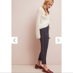 Anthropologie Piped & Striped Pants